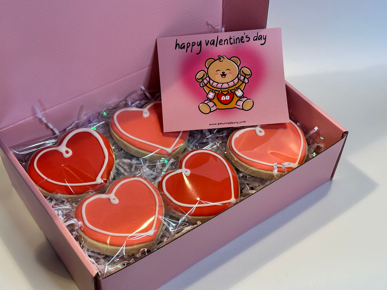 Valentines Heart Sugar Cookies DOZEN